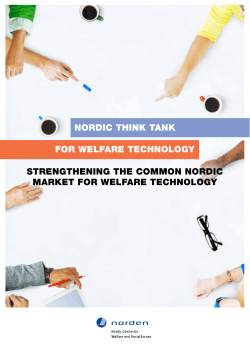nordic think tank for welfare technology strengthening the common