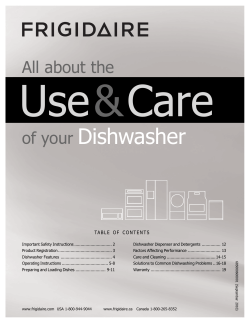 Frigidaire Fghd2455lf Use And Care Manual
