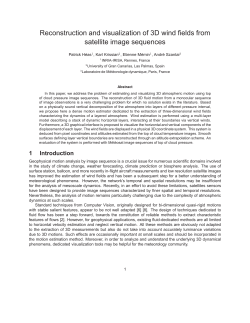 Reconstruction and visualization of 3D wind fields from