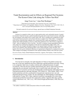 Trade Reorientation and its Effects on Regional Port