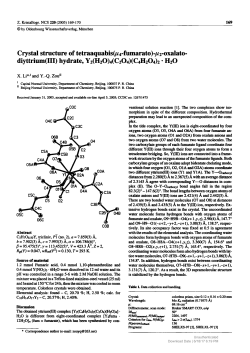 Crystal structure of tetraaquabis (&mu;4-fumarato)-&mu;2-oxalato