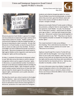 Union and Immigrant Supporters Stand United Against Walker`s