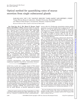 Optical method for quantifying rates of mucus secretion - AJP-Lung