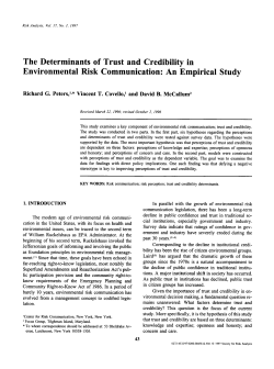 The Determinants of Trust and Credibility in