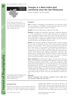 Changes in a West Indian bird community since the late Pleistocene