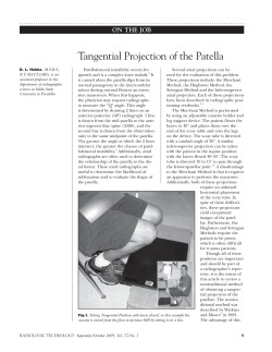 Tangential Projection of the Patella
