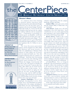 Summer - UC Berkeley Retirement Center