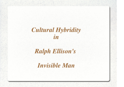 Cultural Hybridity in Ralph Ellison`s Invisible Man