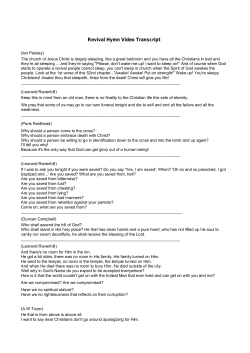 Revival Hymn Video Transcript