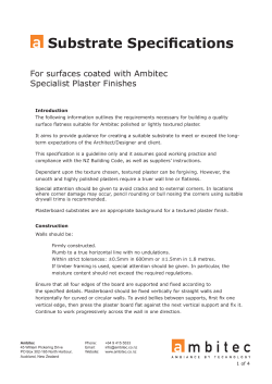 Substrate Specifications