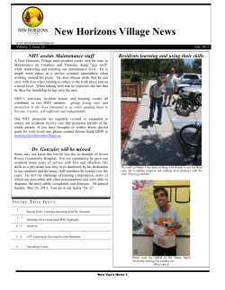 New Vue`s News - New Horizons Village
