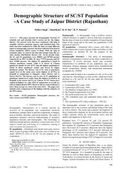 Demographic Structure of SC/ST Population