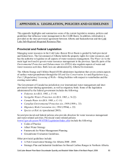 Cold Lake - Beaver River Basin Groundwater Quantity and Brackisk