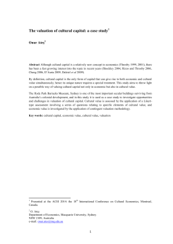 The valuation of cultural capital: a case study