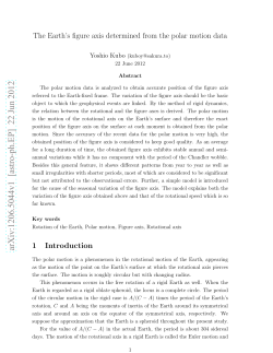 The Earth`s figure axis determined from the polar motion data
