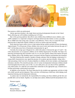 Early Detection ASD Info