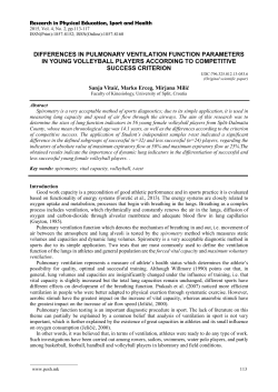 differences in pulmonary ventilation function parameters in young