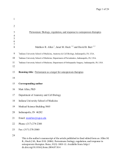 Page 1 of 24 1 2 Periosteum: Biology, regulation, and response to