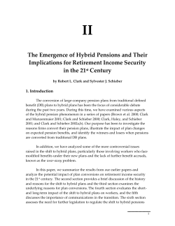 Cash Balance Symposium Monograph, Chapter 2: The Emergence