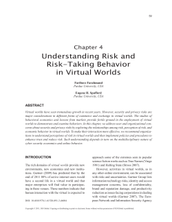 Understanding Risk and Risk-Taking Behavior in Virtual Worlds