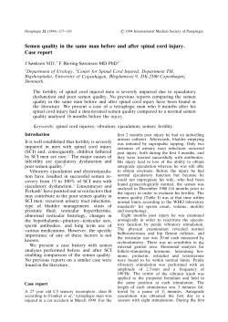 Semen quality in the same man before and after spinal cord