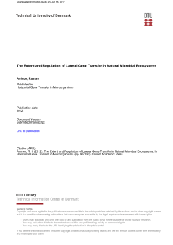 The Extent and Regulation of Lateral Gene Transfer in