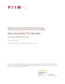 Data Visualization for Big Data - Center for Data Arts