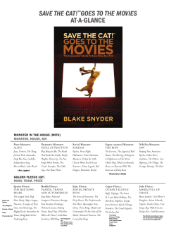 save the cat!&trade;goes to the movies at-a-glance