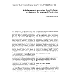 H. P. Berlage and Amsterdam Stock Exchange, a reflection on the
