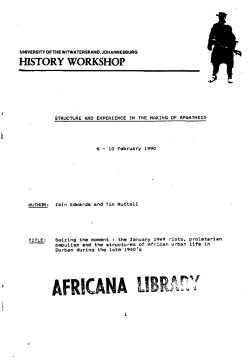 Seizing the moment: The January 1949 riots, proletarian populism