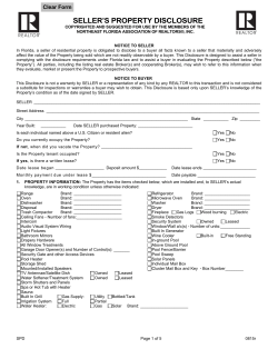 seller`s property disclosure