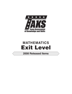 MATHEMATICS Exit Level 2008 Released Items
