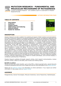MOLECULAR MECHANISMS OF MUTAGENESIS