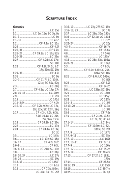 SCRIPTURE INDEX Genesis 1 ................................................ LC 15e 1