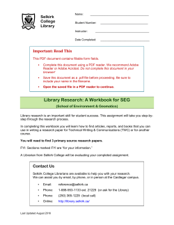 A Workbook for SEG - library.selkirk.ca