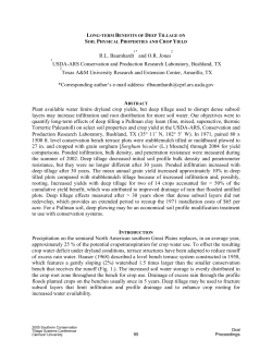 Long-Term Benefits of Deep Tillage on Soil Physical Properties and