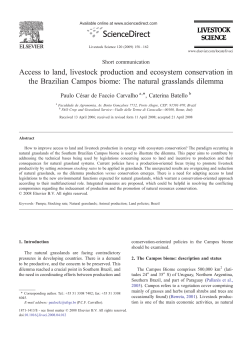 Access to land, livestock production and ecosystem