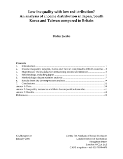 Low inequality with low redistribution? An analysis of income