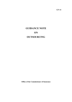 GN14 - Guidance Note on Outsourcing