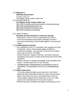 Magruder`s American Government C H A P T E R  21 Civil Rights