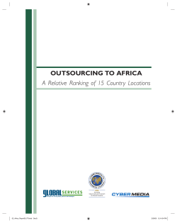 OUTSOURCING TO AFRICA A Relative Ranking of 15 Country