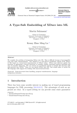 A Type-Safe Embedding of XDuce into ML
