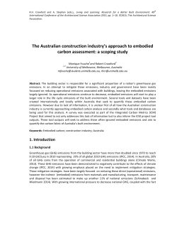 The Australian construction industry`s approach to embodied carbon