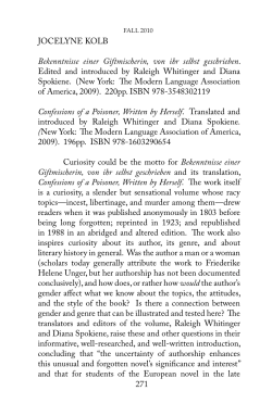 Bekenntnisse einer Giftmischerin, von ihr selbst