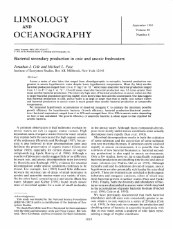 COLE, JONATHAN J., AND MICHAEL L. PACE. Bacterial secondary