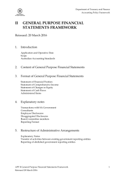 ii general purpose financial statements framework