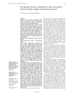 Do genetic factors contribute to the association between birth