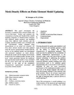Mesh Density Effects on Finite Element Model Updating