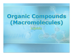 4 Organic Compounds - Lipids PPT