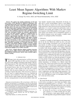 Least Mean Square Algorithms With Markov Regime